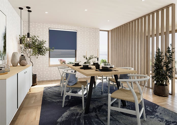 Rimini (Blackout), Navy & Optima Black - Double Roller Blind - Image 6